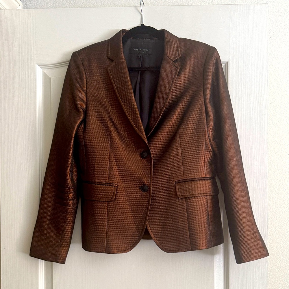 Rag & Bone Metallic Brown Blazer